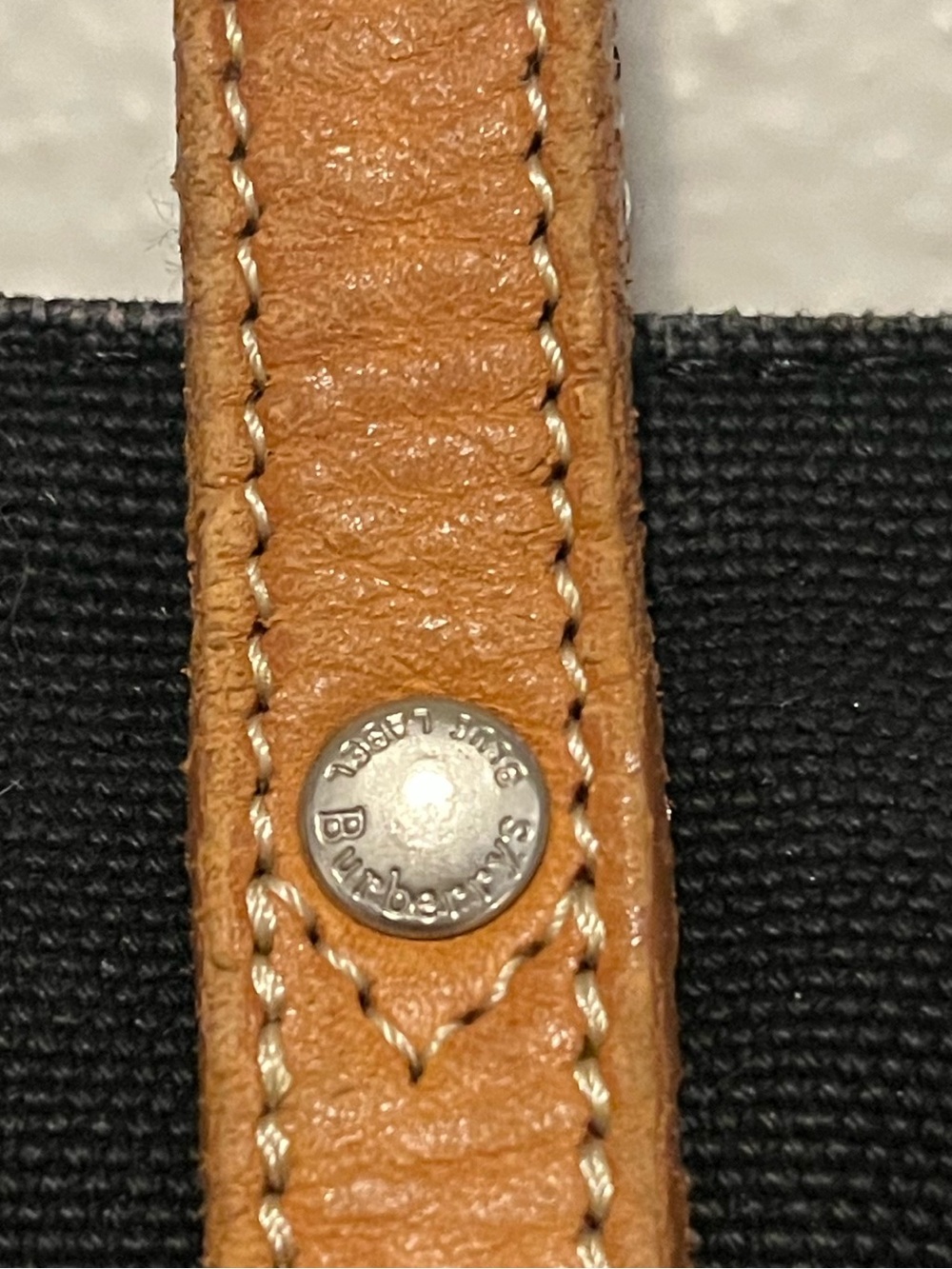 BURBERRYS Blue Label Vintage Canvas & Leather Shoulder Bag Black Tan Nova Check - Picture 7 of 16